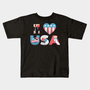 I love USA US-Shirt New York Kids T-Shirt